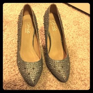 Rhinestone pumps size 8